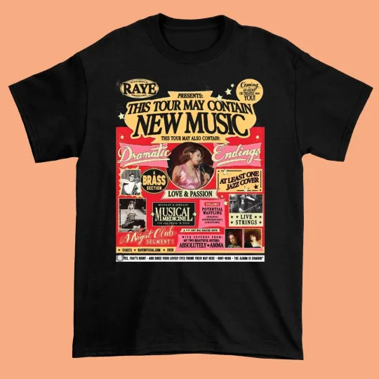 Discover RAYE Tour May Contain New Music T-Shirt Black