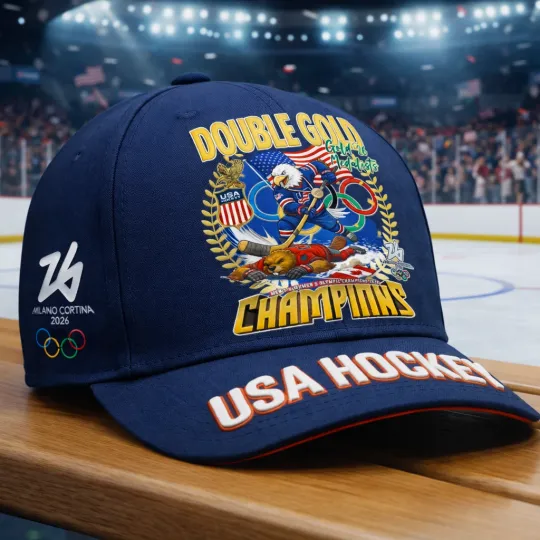 Discover 2026 USA Hockey Olympic Gold Medals Classic Cap, One Size