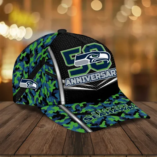 Discover Seahawks 50th Anniversary Classic Cap – T 4007