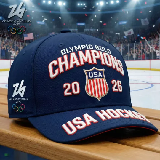 Discover USA Hockey 2026 Olympic Gold Medals Classic Cap, One Size