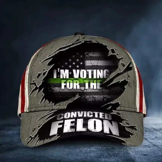 Discover Im Voting For The Convicted Felon Crack Pattern Classic Baseball Cap GLC049866