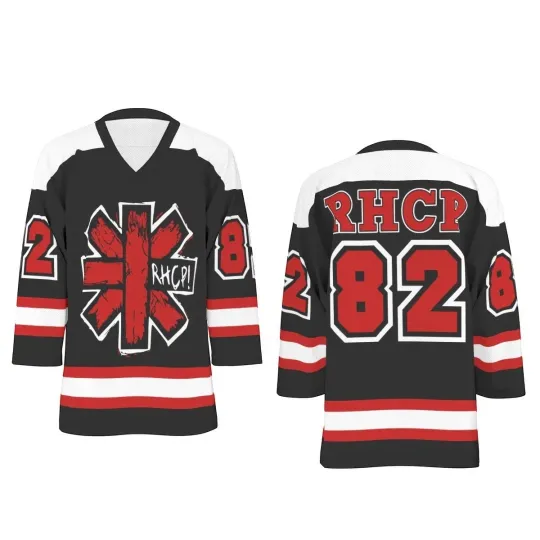 Red Hot Chili Peppers Band Unisex V-neck Hockey Jersey US2091