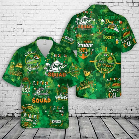 Discover St Patrick's Day Cruise Squad Hawaiian Shirt