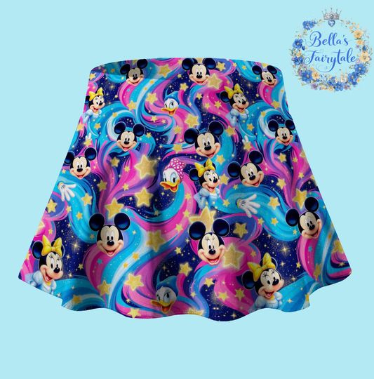 Colorful Mickey, Disney Skirt with Shorts, Pickleball Skirt, Tennis Skirt, Running Skirt, Skort, Disney Apparel, Disney Outfit