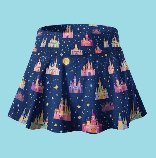 Magical Kingdom, Disney Skirt with Shorts, Pickleball Skirt, Tennis Skirt, Running Skirt, Skort, Disney Apparel, Disney Outfit