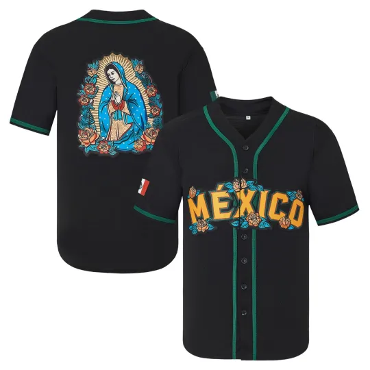 Discover Men's Mexico Guadalupe Baseball Jersey, Training Match Sports Shirt