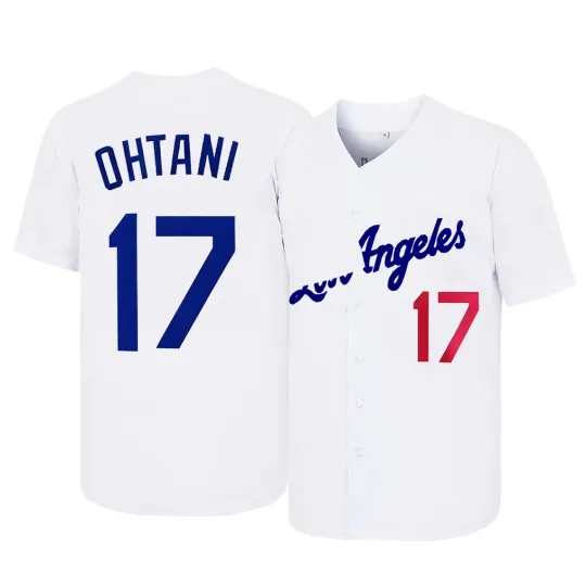 Discover Men's #17 White Los Angeles Ohtani Training Match Baseball Jersey