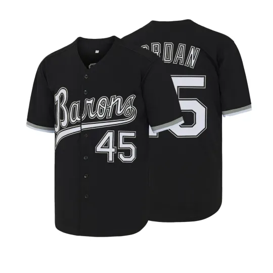 Discover Men's #45 90s Outfit For Barons Training Match Baseball Jerseys