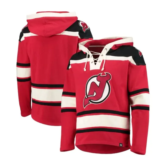 Discover New Jersey Devils Men's 47 Brand Superior Lacer Pullover Hoodie
