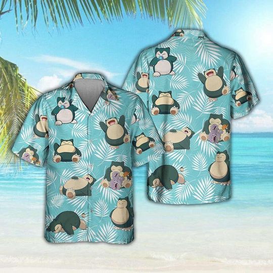 PKM Sn Lax Hawaii Shirt Party Summer Sleeve Shirt, Anime Sn Lax lover Button Shirts,Vintage Summer Shirt