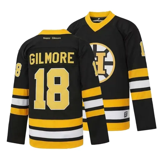 Discover Men's #18 ‘Happy Gilmore’ Boston Movie Letter Hockey Jersey