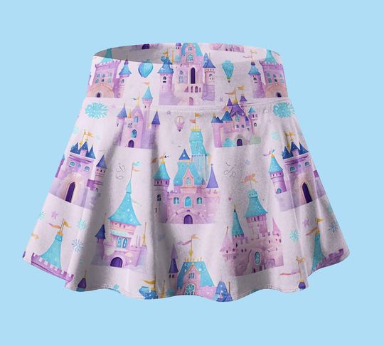 Purple Kingdom, Disney Skirt with Shorts, Pickleball Skirt, Tennis Skirt,  Skort, Disney Outfit