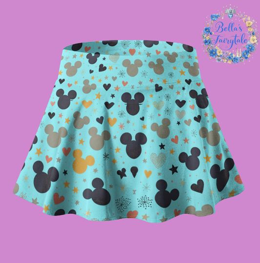 Polka Dot Mickey, Disney Skirt with Shorts, Pickleball Skirt, Tennis Skirt, Running Skirt, Skort,  Disney Outfit