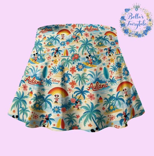 Disney Aulani Resort Tropical Coconuts, Disney Skirt with Shorts, Pickleball Skirt, Tennis Skirt, Skort,  Disney Outfit