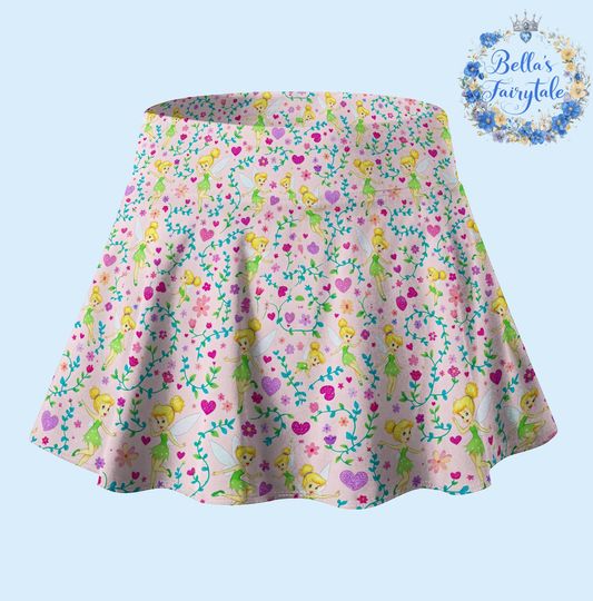 Tinkerbell and Wild Flowers, Disney Skirt with Shorts, Pickleball Skirt, Tennis Skirt, Skort, Disney Outfit