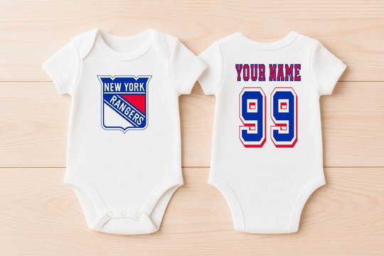 Discover Rangers Hockey Personalized Jersey Shirts - Toddler Custom Baby Bodysuits - Sports Shirt Gifts