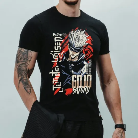 Discover Gojo Satoru Jujutsu Satoru T-Shirt Unisex Anime Graphic Tee