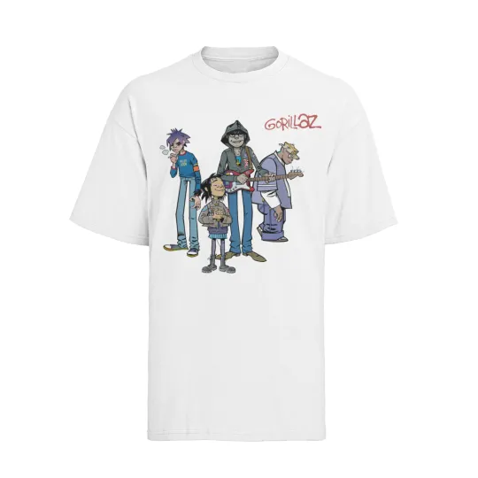 Discover Gorillaz 90s USA Rock Band Concert Men's T-Shirt