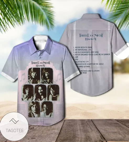 Discover Three Dog Night Harmony Album Cover Hawaiian Shirt