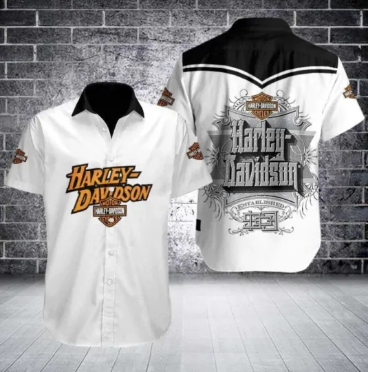 Discover Haarleyy Davidson 3D Printed Hawaiian Shirt, Casual Shirt For Men