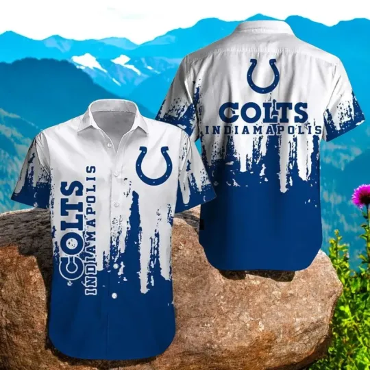 Discover Indianapolis Football Team Coltss Hawaiian Shirt Button Down Unisex Adults S-5XL