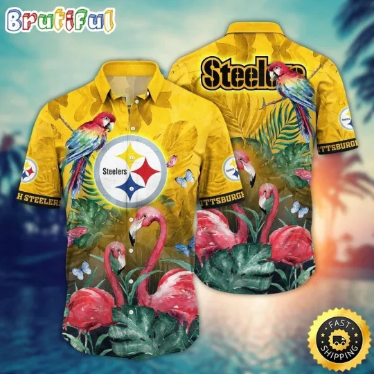 Discover Pittsburgh Football Steelerss Team Hawaiian Shirt Button Down Adult