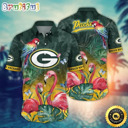 Discover Green Bay Football Packerss Team Hawaiian Shirt Button Down Unisex