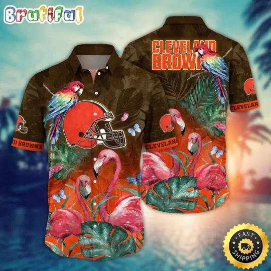 Discover Cleveland Football Brownss Team Hawaiian Shirt Button Down Unisex