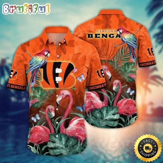 Discover Cincinnati Football Bengalss Team Hawaiian Shirt Button Down Unisex