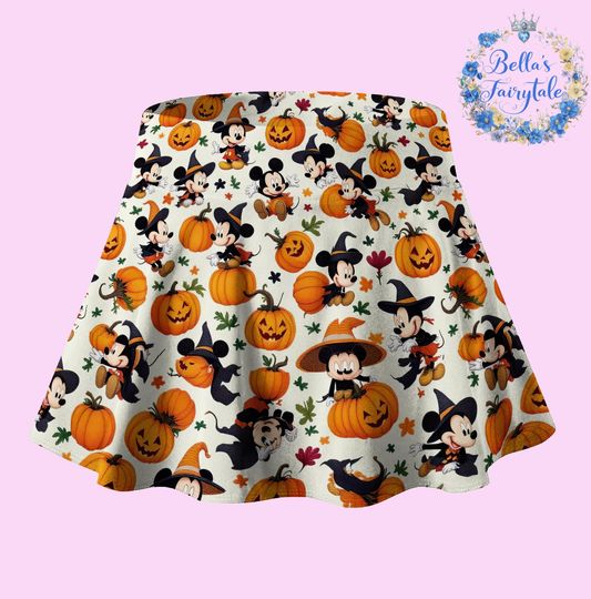 Discover Black Mickey Witch & Pumpkin Halloween Skort, Halloween Disney Skirt with Shorts, Halloween Outfit, Tennis Skirt, Skort,  Disney Outfit