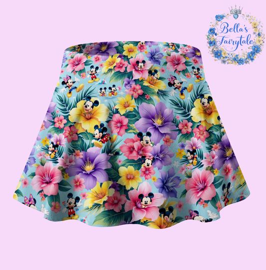 Rainbow Flowers Mickey , Disney Skirt with Shorts, Pickleball Skirt, Tennis Skirt, Skort, Disney Outfit, Disney Cruise Outfit