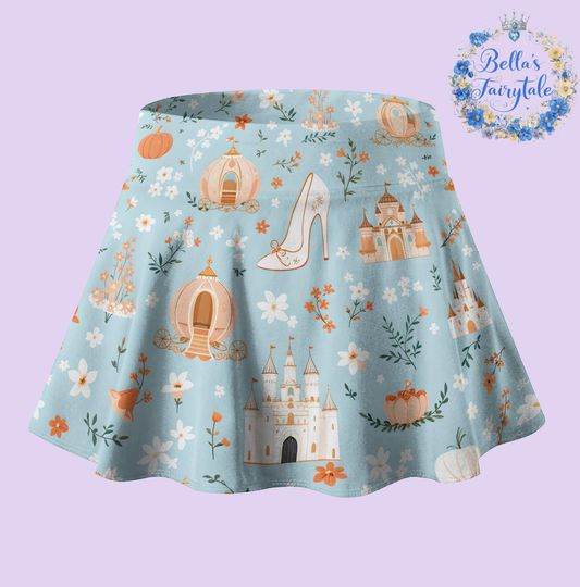 Cinde-Inspired Disney Fairytale Skirt with Shorts, Tennis and Running Skort