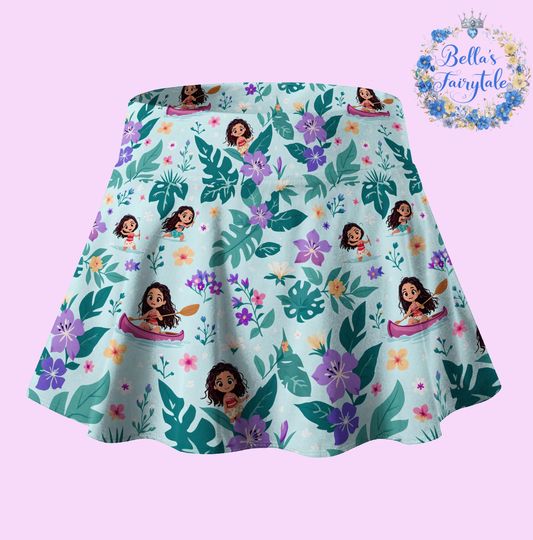 Blue and Purple Moana, Disney Skirt with Shorts, Pickleball Skirt, Tennis Skirt, Skort, Disney Outfit