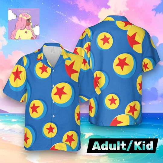Discover Pixar Ball Hawaiian T-Shirt, Toy Story Disney Aloha Shirt, Pixar Luxo Ball Tropical Vacation Tee for Fans