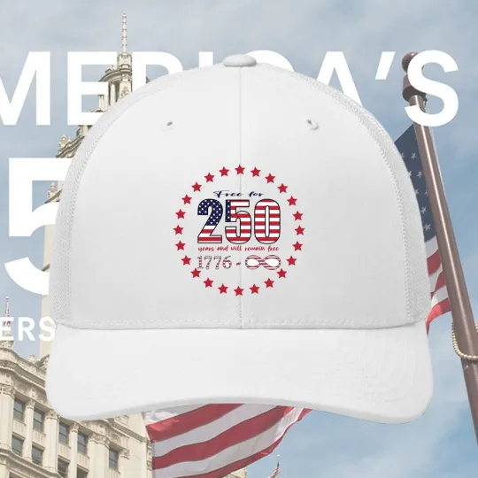 Discover Printed USA 250th Anniversary Trucker Hat Patriotic Gift