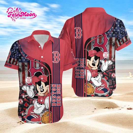 Discover Disney Mickey Baseball Hawaiian Shirt Sports Fan Summer Button Up