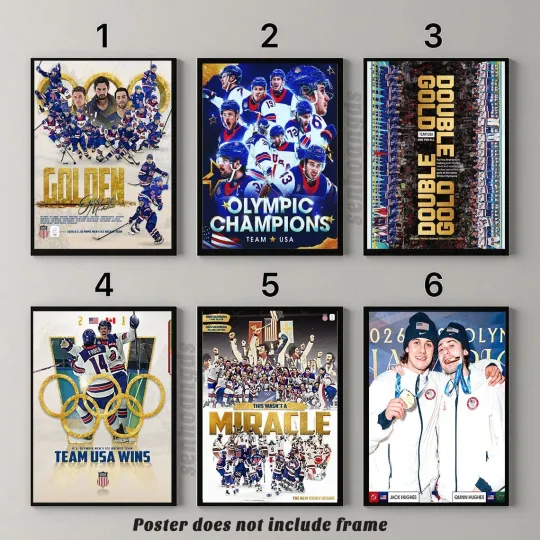 Discover USA Men’s Olympic Hockey Team 2026 Winter Olympic Gold Medal Champions Poster