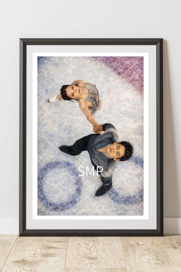 Discover Miura / Kihara Olympic Gold Medal Figure Skating Art Poster / Milano Cortina 2026 Pairs Champion A2 Vintage Style Olympic Poster