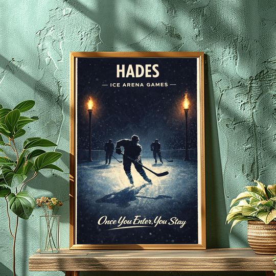 Winter Sports Art | Retro Ice Hockey Poster | Vintage Olympics print