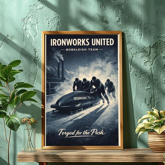 Discover Winter Sports Art | Bobsleigh Poster | Vintage Olympics Wall Print | Digital Download