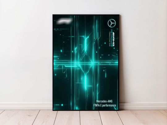 Discover Mercedes-AMG F1 W14 E Performance | Digital Art for Wall Poster | F1 Technic 42171 Compatible | Digital Print | Formula one Poster