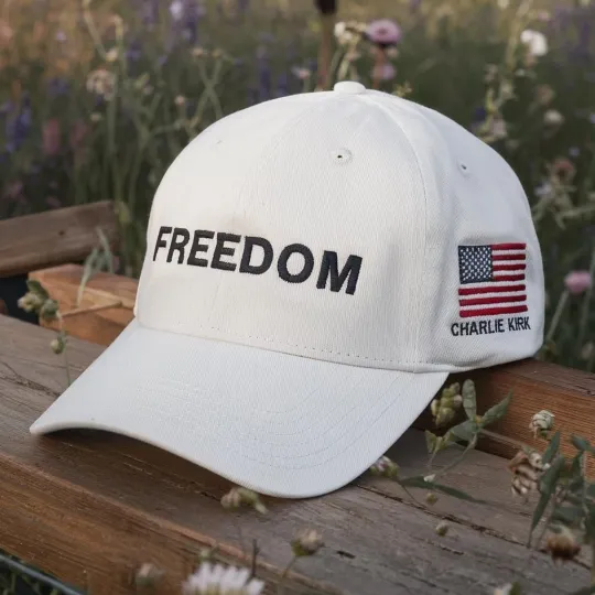 Charlie Kirk Freedom Embroidered Baseball Cap