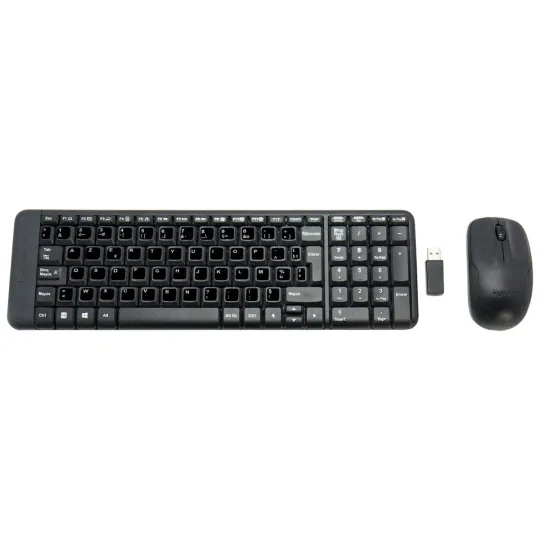 Discover Logitech Mk220 Wireless Mouse And Keyboard Kit + French Qwerty Layout Stickers