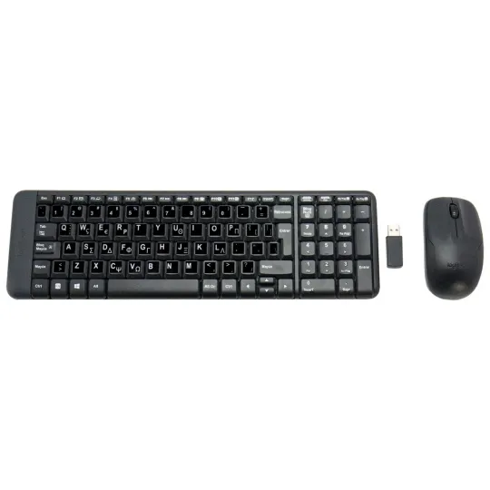 Discover Logitech Mk220 Wireless Mouse And Keyboard Kit + Greek Qwerty Layout Stickers