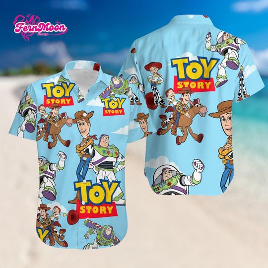 Discover Disney Toy Story Hawaiian Shirt, Woody Buzz Lightyear AOP Shirt, Toy Story Vacation Shirt, Disney Summer Outfit