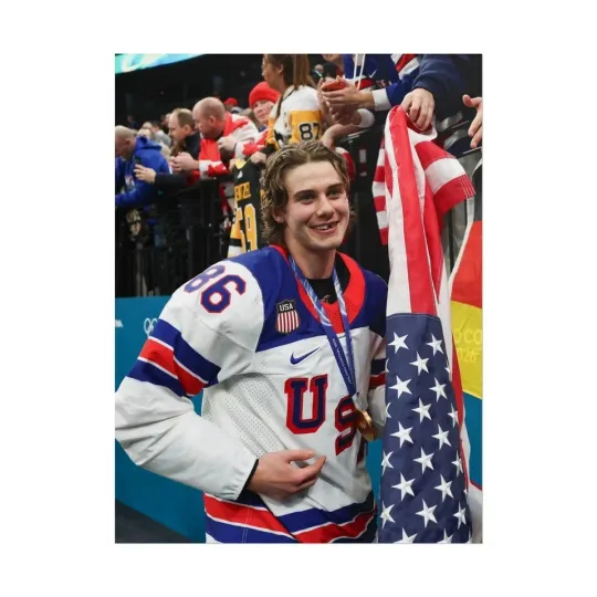 Discover HOT! Jack Hughes Team USA 2026 Olympic Commemorative Poster, Hockey Poster