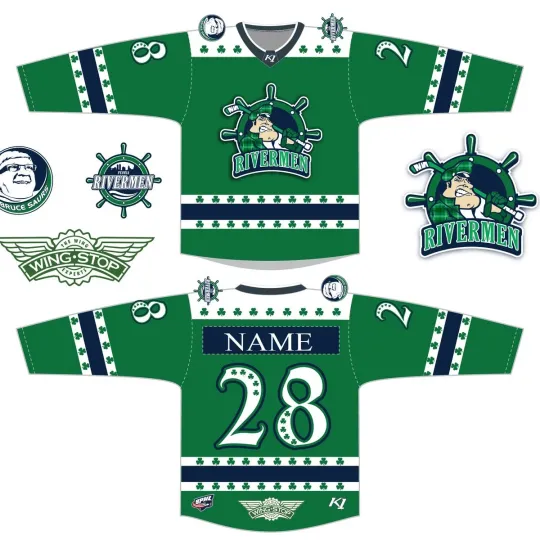 Discover Personalized Peoria Rivermen St. Patrick's Day Hockey Jersey Men’s Fan Gear