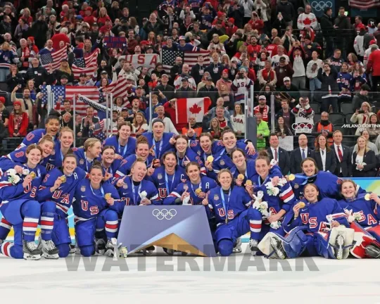 Discover 2026 USA WOMENS HOCKEY TEAM 8x10 Photo Gold Medal Print Milano Cortina Poster
