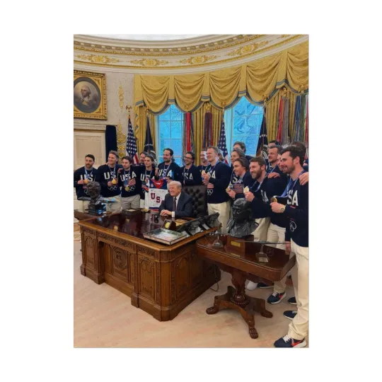 Discover USA Hockey Team & Trump poster, Olympic 2026, Gift For Fans, 18x24