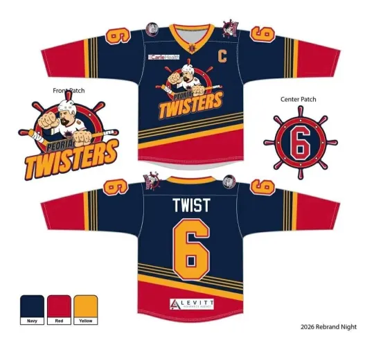 Discover Personalized Peoria Rivermen Rebrand Night Hockey Shirt Men's Fan Gear